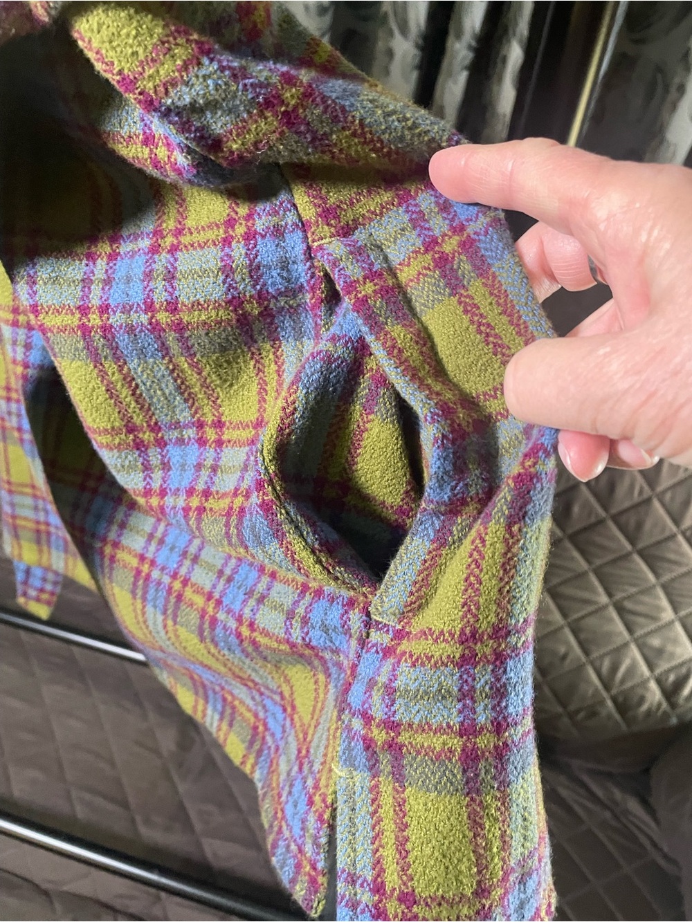Peace Love World Plaid Button-Down Shirt Jacket- NWOT - Picture 7 of 11